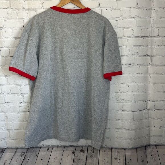 Vintage Y2K Boston Red Sox MLB Big Socks Logo XL Gray T Shirt Short Sleeve 2000 - Picture 4 of 5